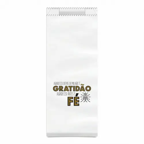Saquinho Kraft Simples Personalizado - Gratidão...