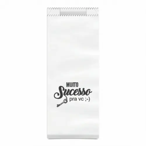SAQUINHO KRAFT SIMPLES PERSONALIZADO - MUITO SUCESSO PRA VC