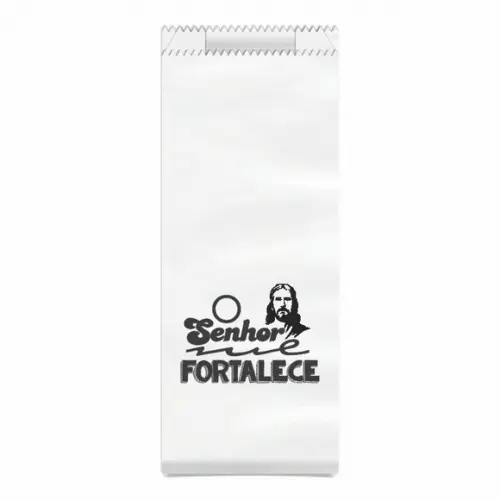 Saquinho Kraft Simples Personalizado - o Senhor Me Fortalece