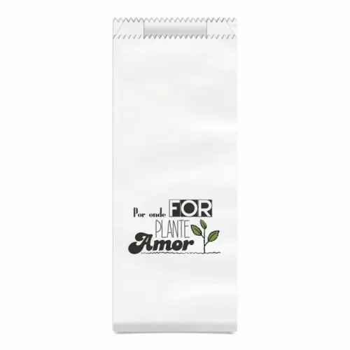 SAQUINHO KRAFT SIMPLES PERSONALIZADO - POR ONDE FOR...