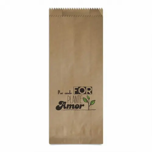 SAQUINHO KRAFT SIMPLES PERSONALIZADO - POR ONDE FOR...