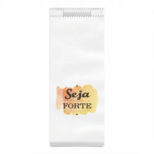 SAQUINHO KRAFT SIMPLES PERSONALIZADO - SEJA FORTE