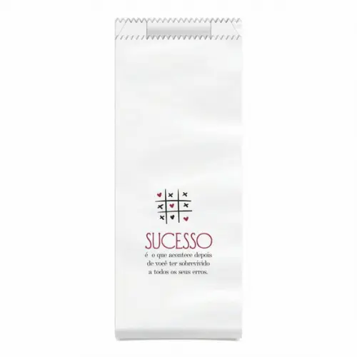 SAQUINHO KRAFT SIMPLES PERSONALIZADO - SUCESSO