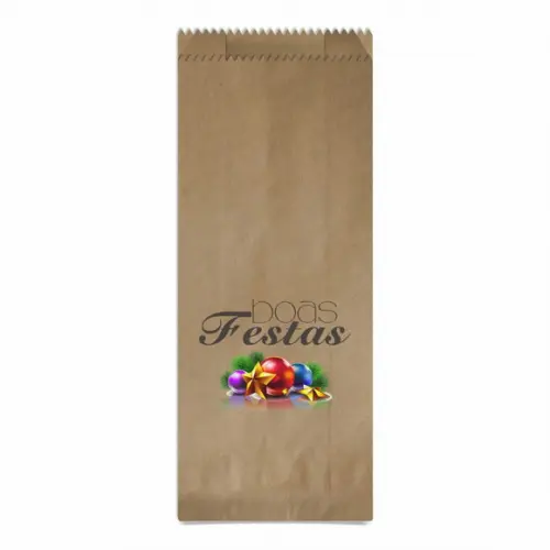 Saquinho Kraft Simples Personalizado Natal / Ano Novo