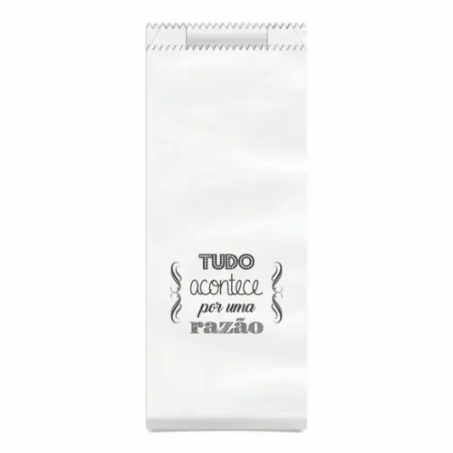 SAQUINHO KRAFT SIMPLES PERSONALIZADO - TUDO ACONTECE...