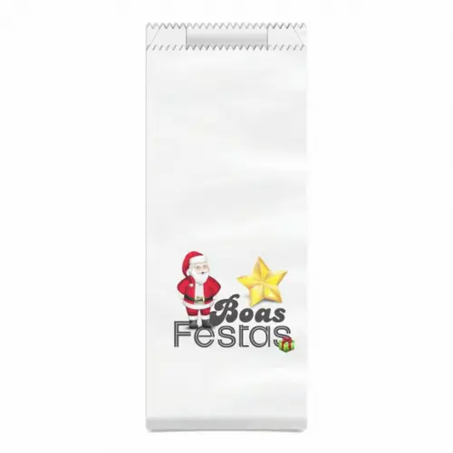 Saquinho Kraft Simples Personalizado Natal / Ano Novo