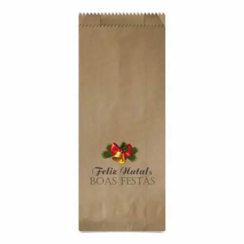 Saquinho Kraft Simples Personalizado Natal / Ano Novo