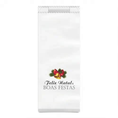Saquinho Kraft Simples Personalizado Natal / Ano Novo