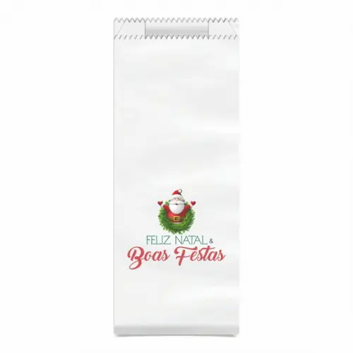 Saquinho Kraft Simples Personalizado Natal / Ano Novo