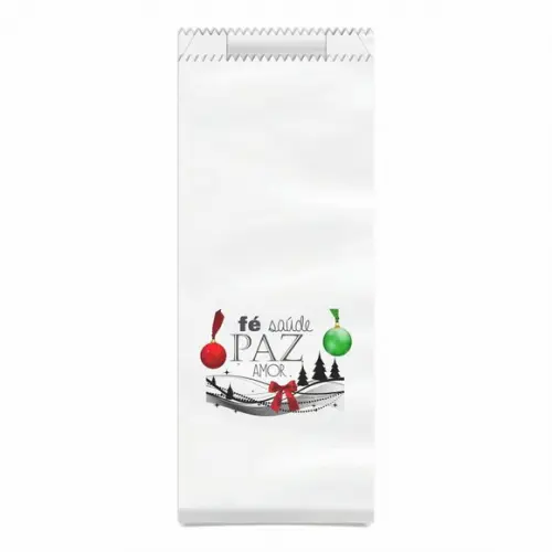Saquinho Kraft Simples Personalizado Natal / Ano Novo