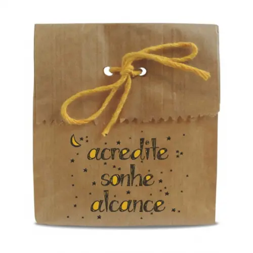 SAQUINHO PAPEL PERSONALIZADO - ACREDITE SONHE ALCANCE