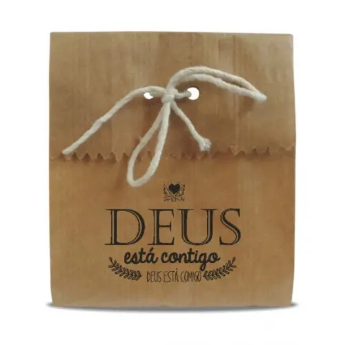 SAQUINHO PAPEL PERSONALIZADO - DEUS ESTÁ CONTIGO