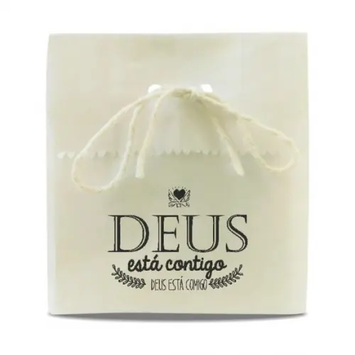 SAQUINHO PAPEL PERSONALIZADO - DEUS ESTÁ CONTIGO