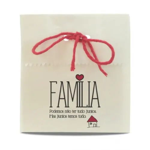 SAQUINHO PAPEL PERSONALIZADO - FAMÍLIA