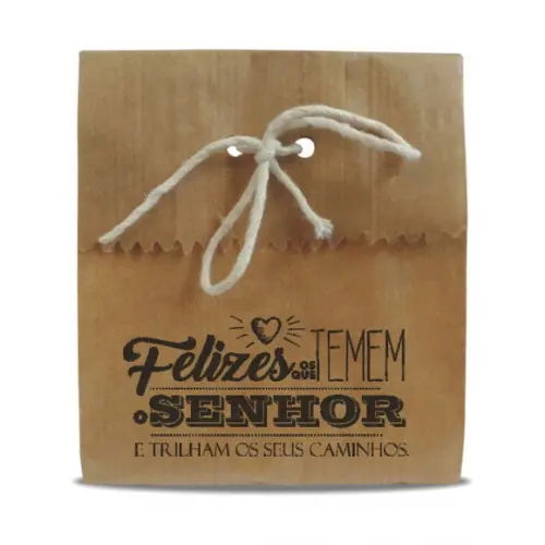 SAQUINHO PAPEL PERSONALIZADO - FELIZES OS QUE TEMEM