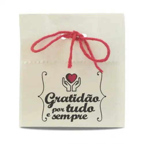 SAQUINHO PAPEL PERSONALIZADO - GRATIDÃO POR TUDO E SEMPRE