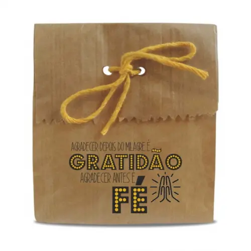 SAQUINHO PAPEL PERSONALIZADO - GRATIDÃO &FÉ