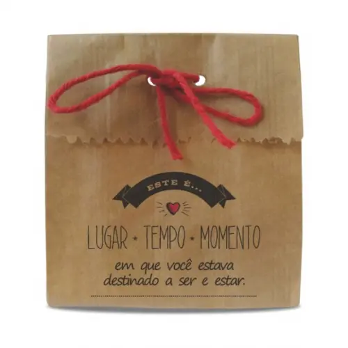 SAQUINHO PAPEL PERSONALIZADO - LUGAR TEMPO MOMENTO