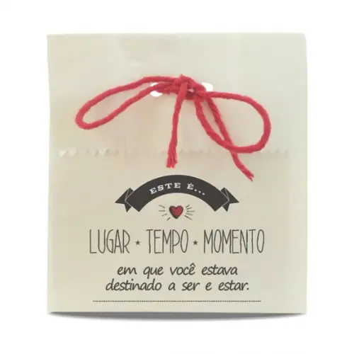 SAQUINHO PAPEL PERSONALIZADO - LUGAR TEMPO MOMENTO
