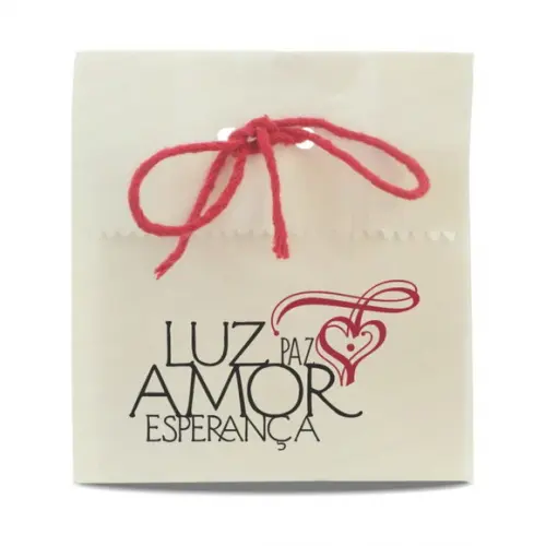 SAQUINHO PAPEL PERSONALIZADO - LUZ AMOR ESPERANÇA