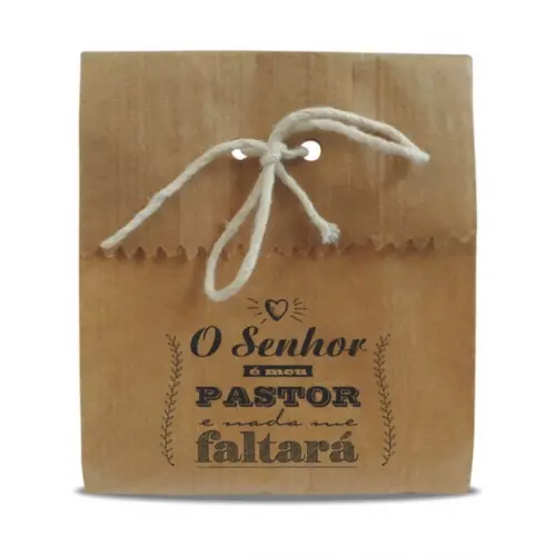 SAQUINHO PAPEL PERSONALIZADO - O SENHOR É MEUS PASTOR