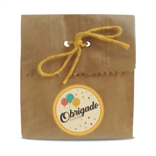 SAQUINHO PAPEL PERSONALIZADO - OBRIGADO PELA PRESENÇA II