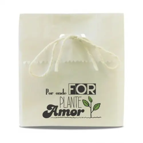 SAQUINHO PAPEL PERSONALIZADO - PLANTE AMOR