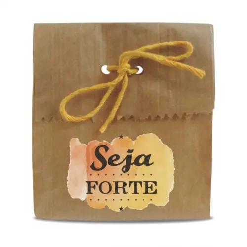 SAQUINHO PAPEL PERSONALIZADO - SEJA FORTE
