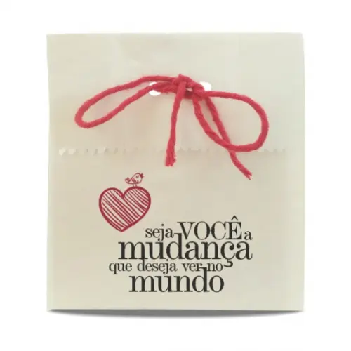 SAQUINHO PAPEL PERSONALIZADO - SEJA MUDANÇA