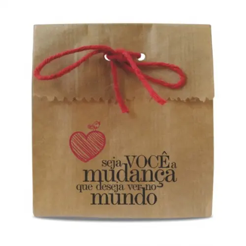 SAQUINHO PAPEL PERSONALIZADO - SEJA MUDANÇA
