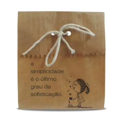 SAQUINHO PAPEL PERSONALIZADO - SIMPLICIDADE