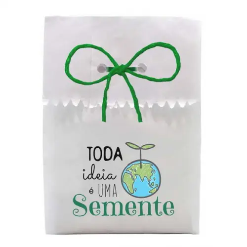 SAQUINHO PAPEL PERSONALIZADO. C/ FURO E CORDÃO - FRASES