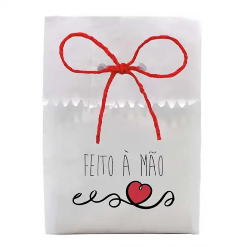 SAQUINHO PAPEL PERSONALIZADO. C/ FURO E CORDÃO - FRASES