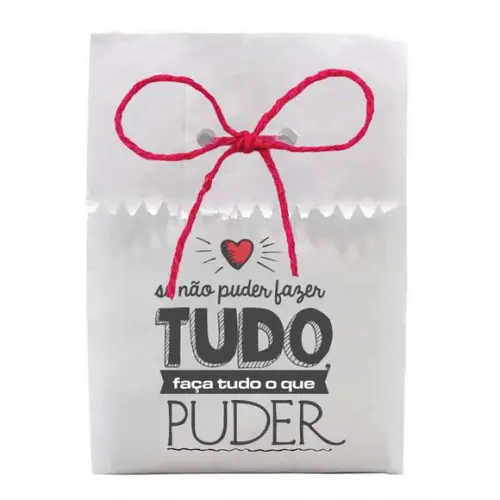 SAQUINHO PAPEL PERSONALIZADO. C/ FURO E CORDÃO - FRASES