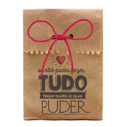 SAQUINHO PAPEL PERSONALIZADO. C/ FURO E CORDÃO - FRASES
