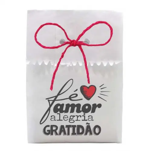 SAQUINHO PAPEL PERSONALIZADO. C/ FURO E CORDÃO - FRASES