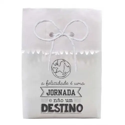 SAQUINHO PAPEL PERSONALIZADO. C/ FURO E CORDÃO - FRASES