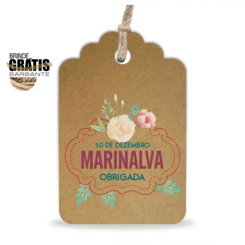 Tag aniversário etiqueta