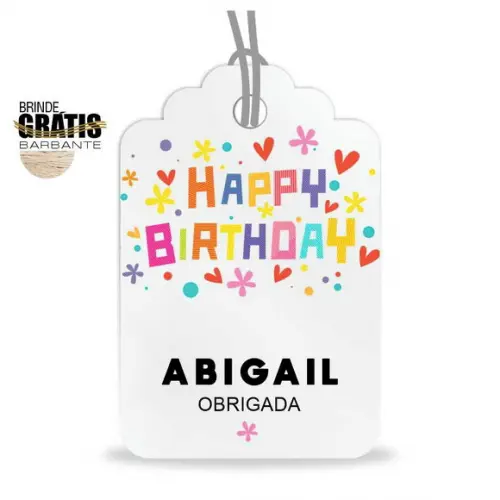 Tag Aniversário Etiqueta