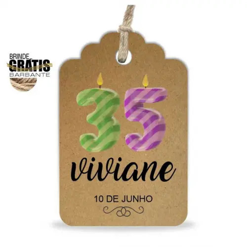 Tag Aniversário Etiqueta