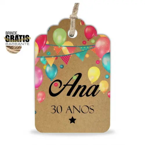 Tag Aniversário Etiqueta