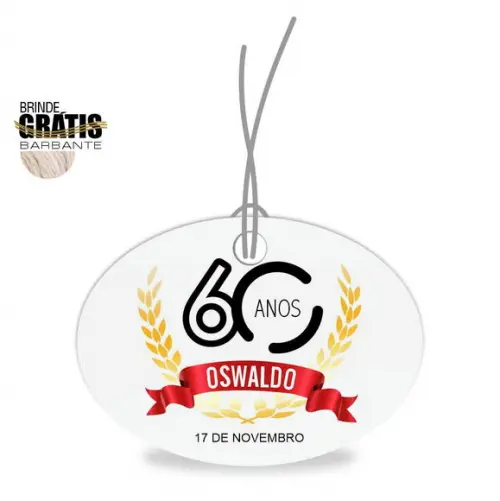 Tag aniversário oval