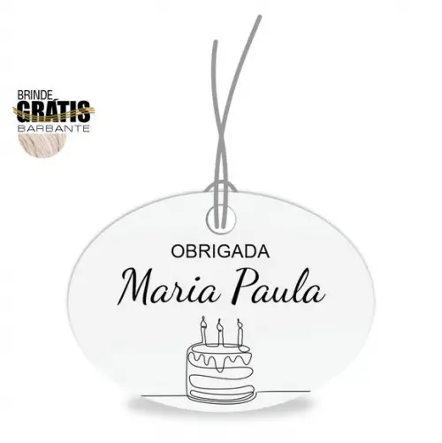 Tag aniversário oval