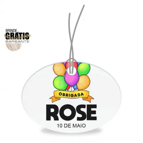 Tag aniversário oval