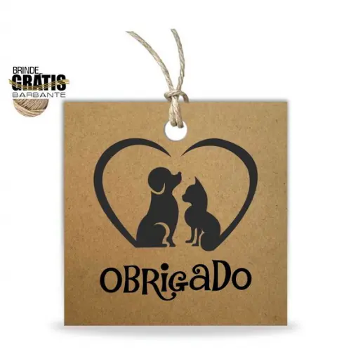 Tag aniversário quadrada