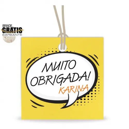 Tag aniversário quadrada