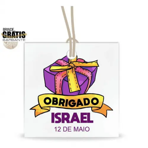 Tag aniversário quadrada