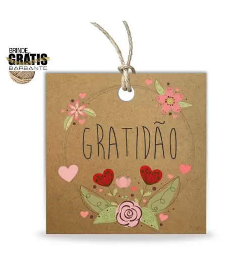 Tag aniversário quadrada