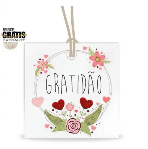 Tag aniversário quadrada