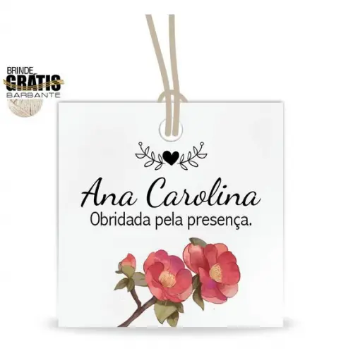 Tag aniversário quadrada